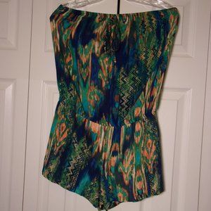 6 degrees multicolored stripeless romper, M